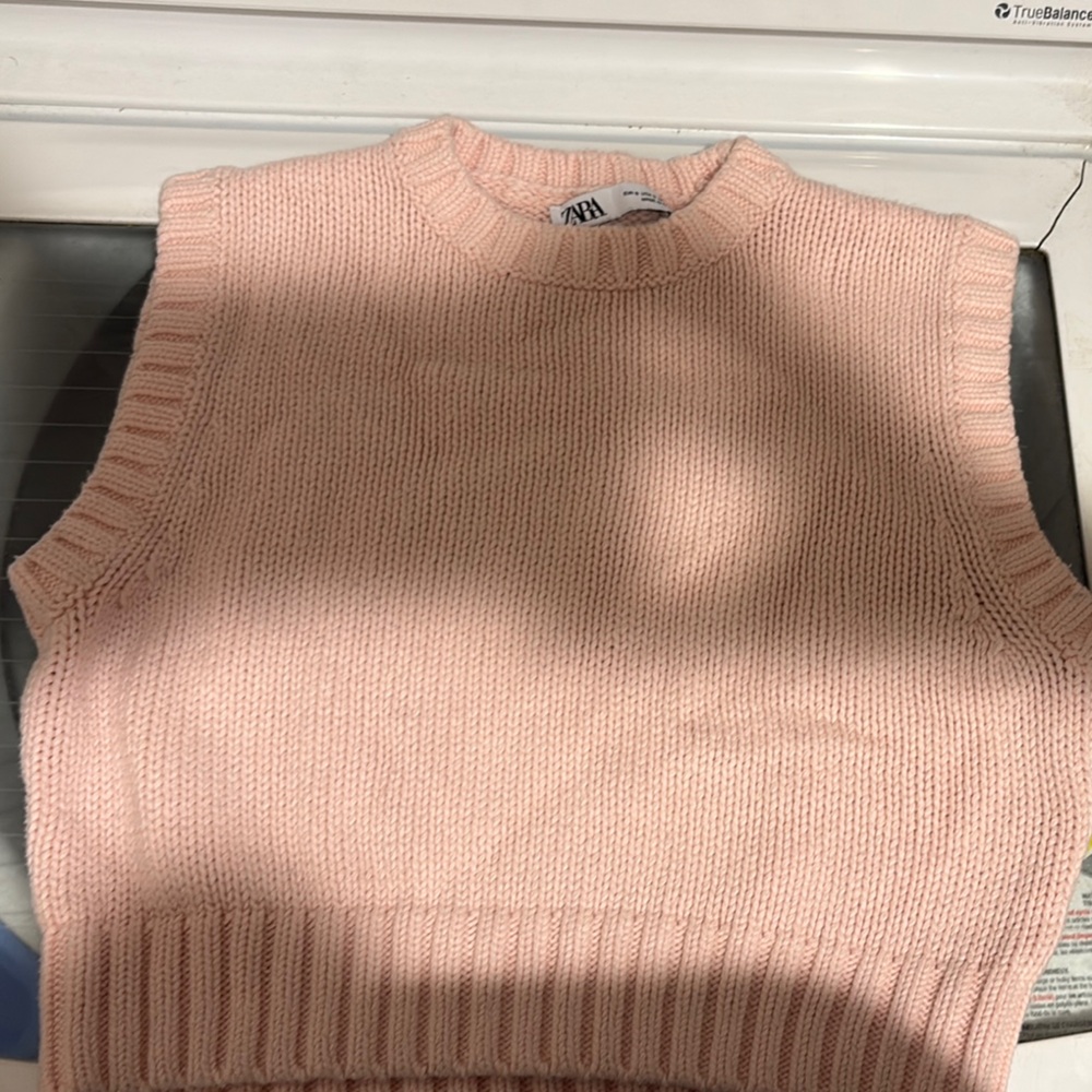 Zara Pink Crew Neck Sweater